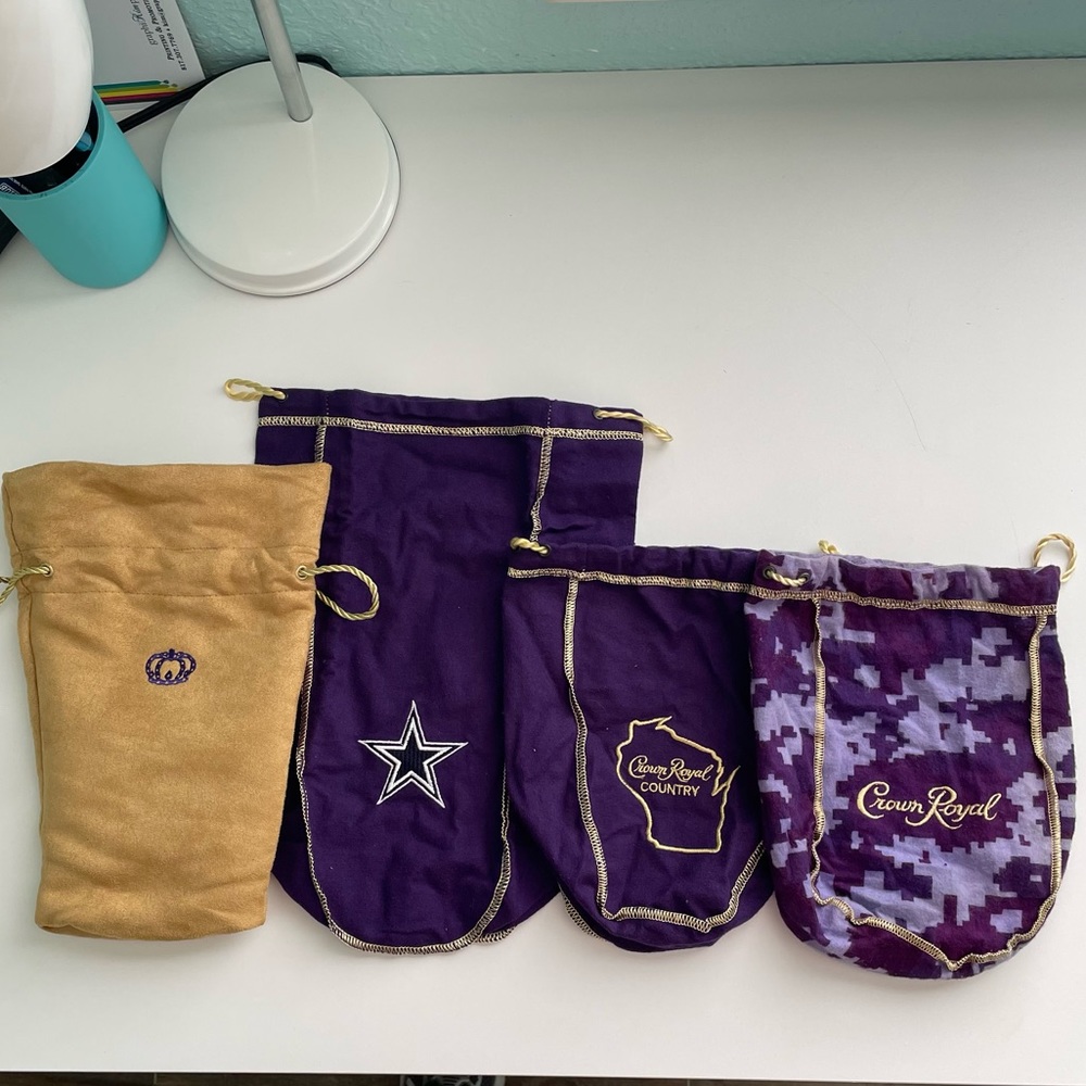 7pc Collector’s Set Crown Royal Bags